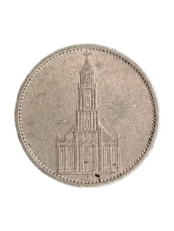 Монета 5 рейхсмарок Германия 1934 год (Кирха не подписная)