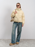 Пуховик женский демисезонный ваниль