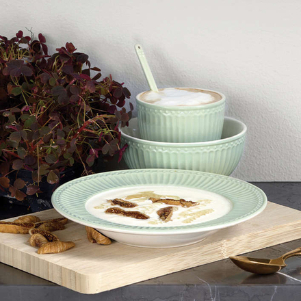 Тарелка глубокая Alice pale green, 21,5 см