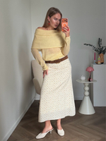 Тонкий свитер паутинка банановый