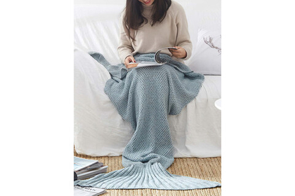 Плед Funfur Хвост русалки 70*140 см серый