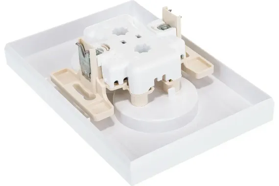 Розетка Systeme Electric ATLASDESIGN без заземления двойная + рамка белая 35955