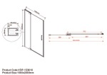 Душевая дверь Extra VDP-1E9010CLGM, 900/1000, вороненая сталь, стекло прозрачное (набор), , шт