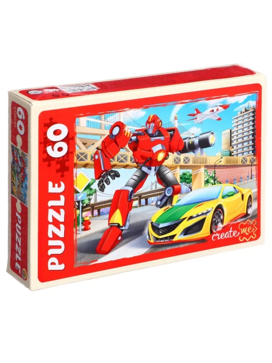 Пазл для детей 4 5 6 лет Мир трансформеров 60 элементов