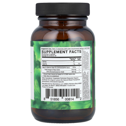 Truvani, Омега-3, 60 растительных капсул