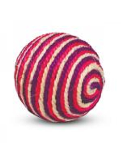 TRIOL Игрушка для кошек шарик из сизаля Шарик, фиолетовый, 95 мм
