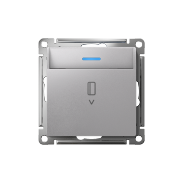 Выключатель карточный AtlasDesign 10А с подсветкой без задержки отключения механизм алюм. SE ATN000314