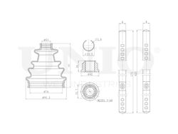 Пыльник ШРУСа (к-т) UNIO DUC-30081K
