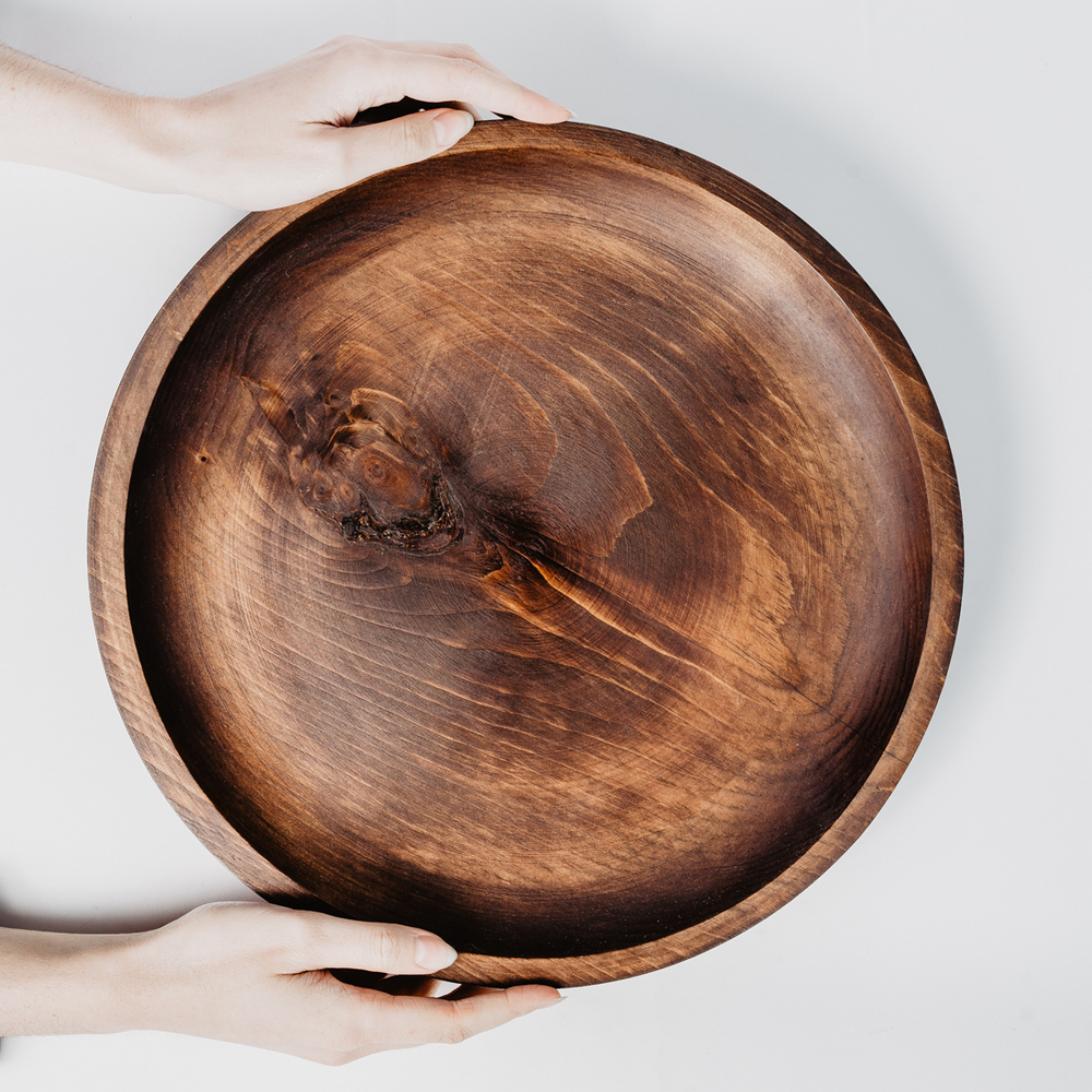 Деревянный сервировочный поднос Art of Siberia блюдо для подачи 340мм. WS4