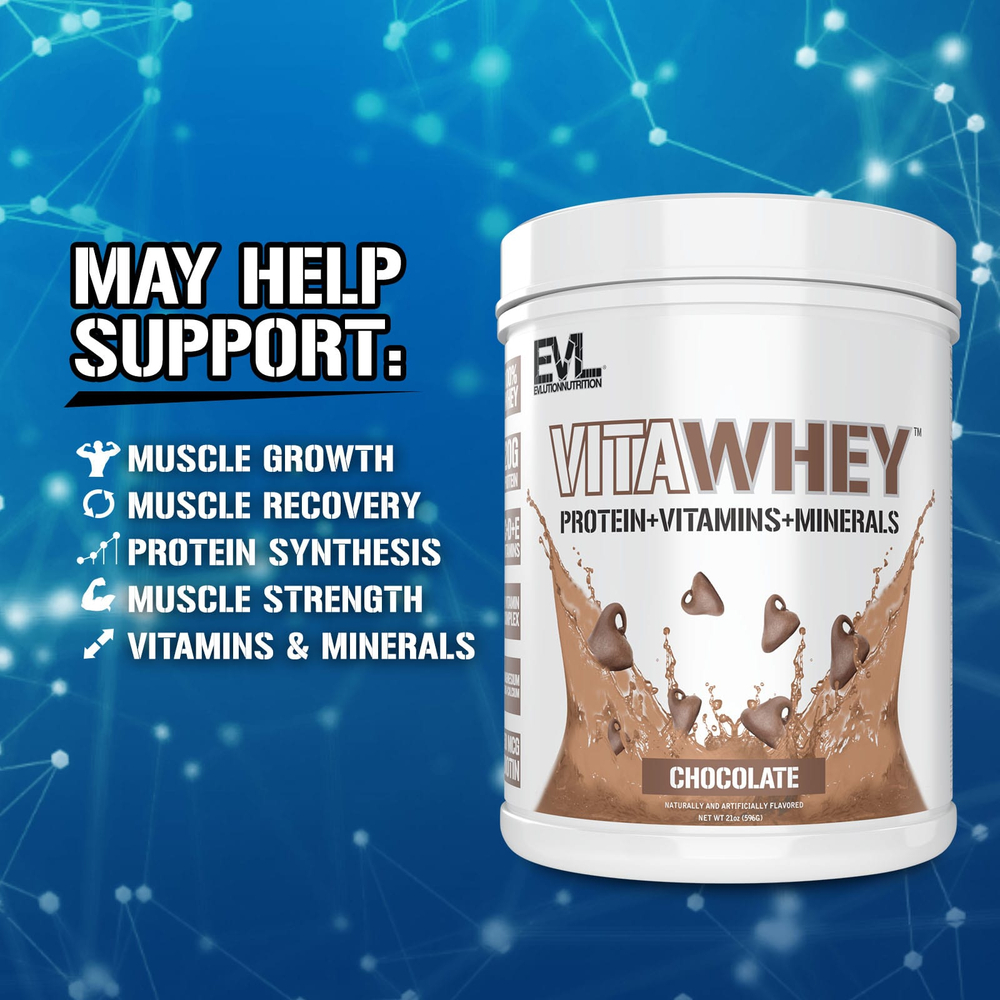 EVLution Nutrition, VitaWhey, шоколад, 596 г (21 унция)