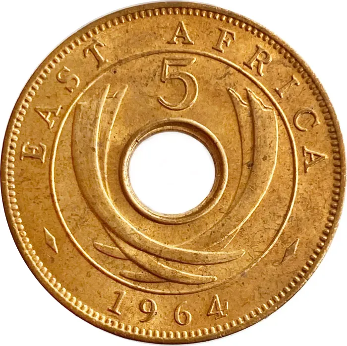 5 центов 1964 Британская Восточная Африка AU-UNC