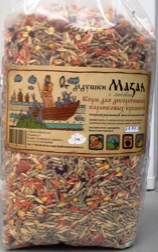 Корм для декоративных карликовых кроликов "от дедушки Мазая" 5кг Корм для декоративных карликовых кроликов "от дедушки Мазая" 5кг