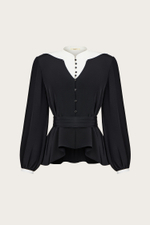 ЖАКЕТ ИЗ ШЕЛКА С ДЕКОРАТИВНОЙ МАНИШКОЙ