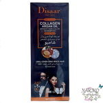 Шампунь Оттеночный закрашивающий седину DISAAR Collagen Argan Oil Speedy Hair Color Shampoo, цвет Натуральный чёрный, 400 мл.