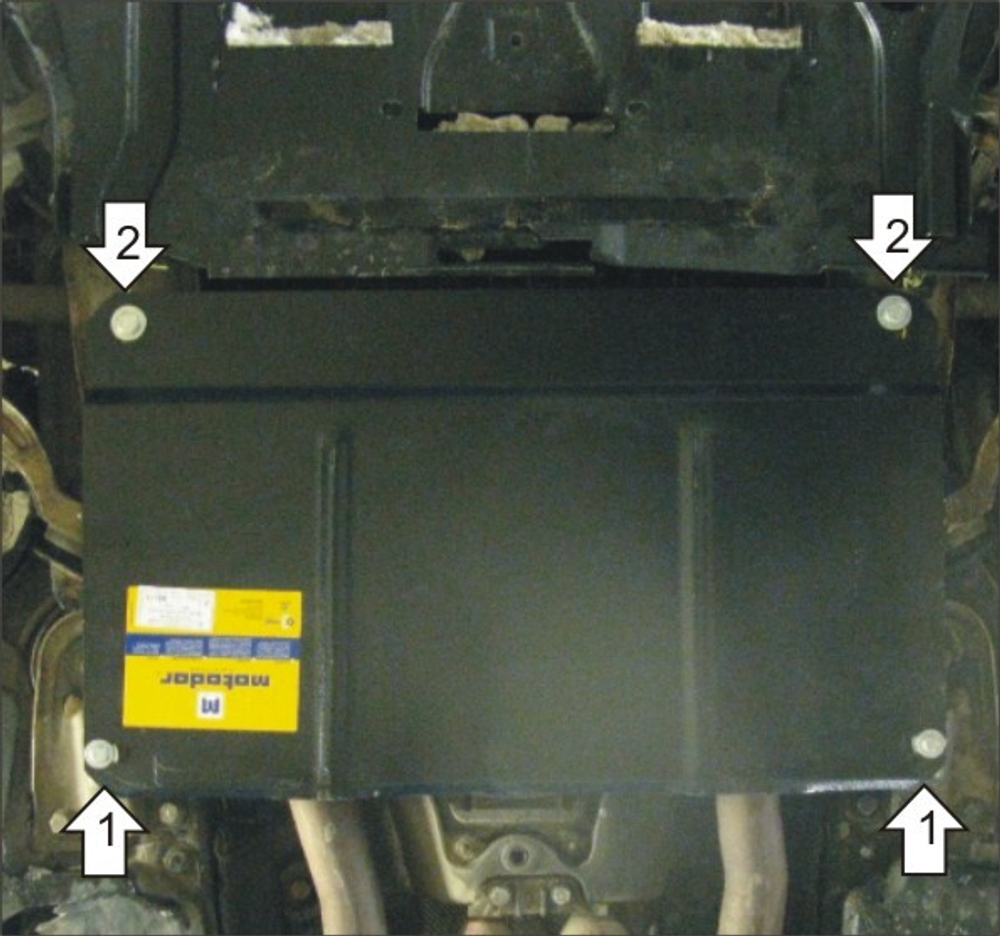 Усиленная защита Motodor кпп. 2 мм, сталь. для Audi A4 1994-2000,Volkswagen Passat B5 1996-2000 арт.00111