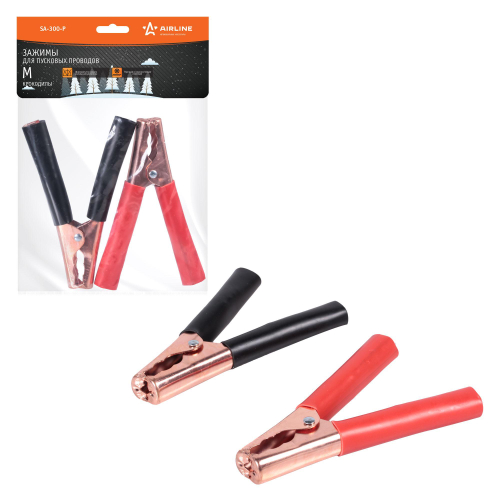 Зажим - крокодил 14,5 х 11 см 300 А 2 шт. Airline