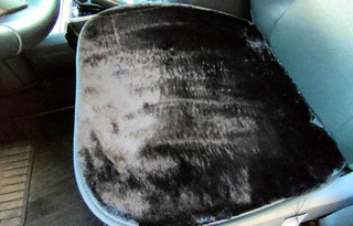 Накидка сидения МЕХ иск - нижняя Coolpart (1шт) -  JJ-42-BL -Мех черный