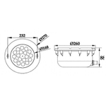 Светильник N607C, LED, RGB 2 пр., встраиваемый, плитка, AISI304/ABS, 30Вт, 12В AC /N607CP30R2S/