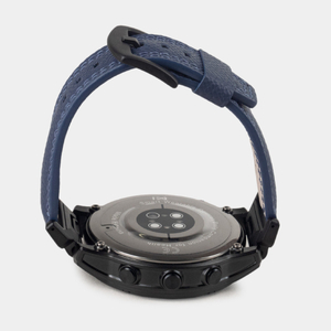 Ремешок для часов Garmin 43 mm с креплением из кожи теленка, синего цвета