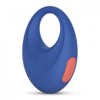 Синее эрекционное виброкольцо 3,1см Feelz Toys Rrring Casual Date Cock Ring