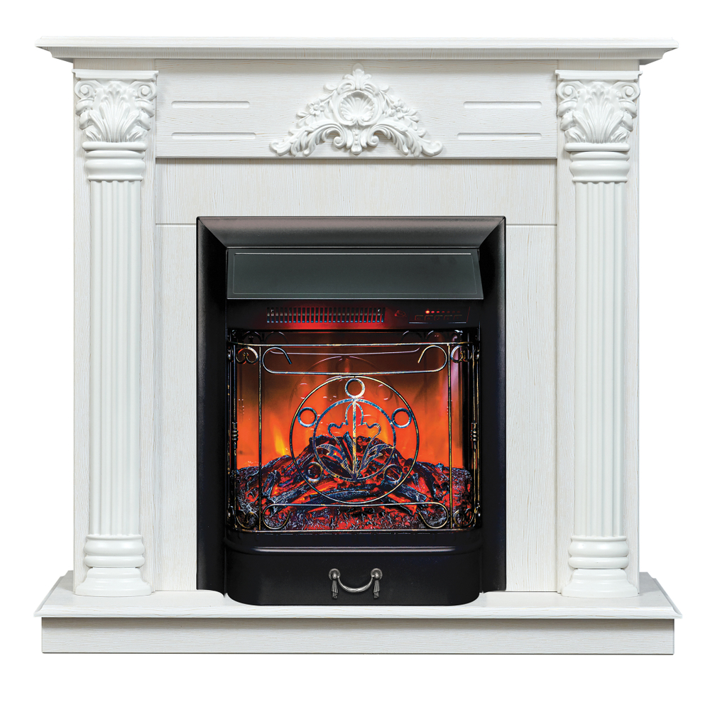 Каминокомплект Real Flame Stefania WT-F614 с очагом Majestic Lux Black RC