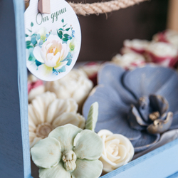 Букет из шоколадных роз "Вкус Любви" ассорти цветов в деревянном ящике подарок учителю, воспитателю