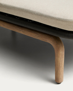 Шезлонг Alipa из массива акации и веревки темно-серого цвета