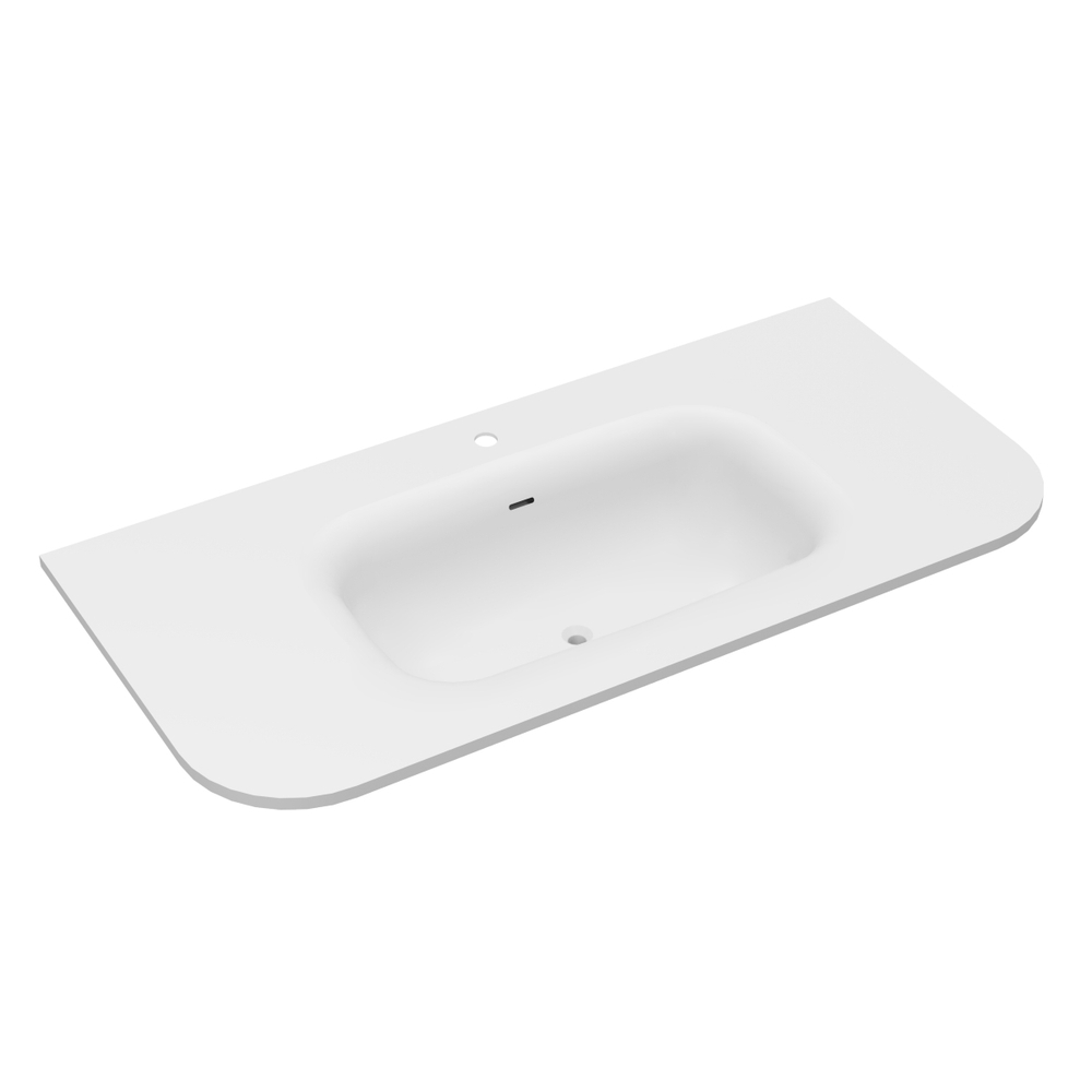 Раковина Vincea Alto VCB-4A100MW, Corian, цвет белый матовый