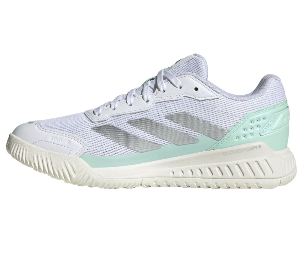 Женские кроссовки для Падел Adidas Courtquick Padel W - white/silvermetallic/clear mint