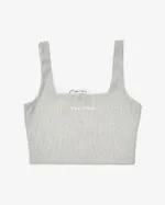 Топ One Two Crop Melange серый