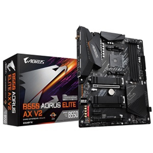 Материнская плата GIGABYTE B550 AORUS ELITE AX V2 (AM4/AMD B550/4xDDR4/3xPCI-Ex16/2xM.2/SB7.1/GLAN/DisplayPort/HDMI/ATX)