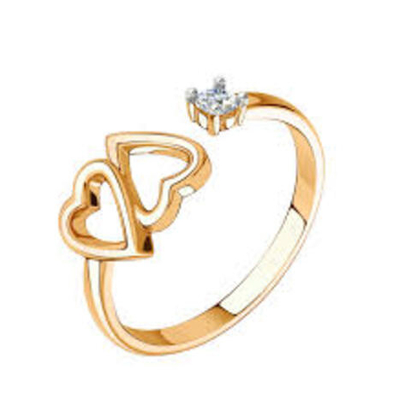 Кольцо из золота с фианитами