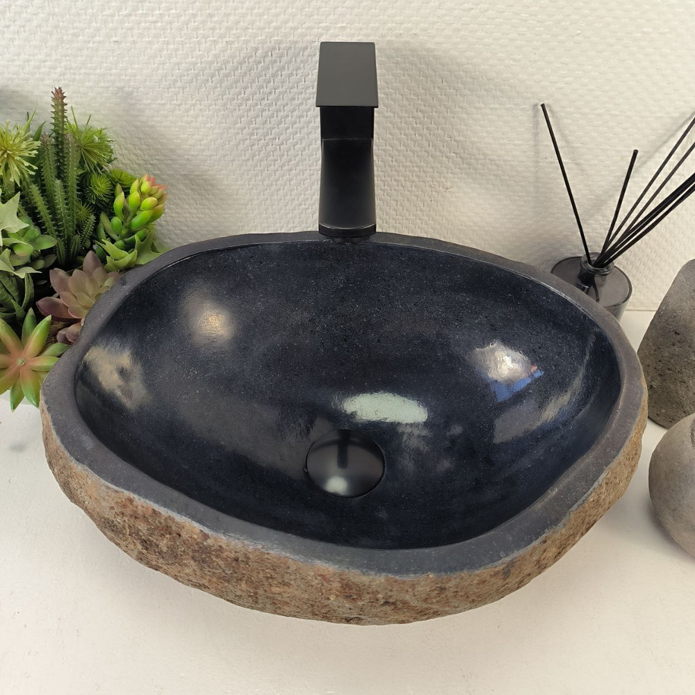 Раковина из речного камня RS-65413 43*31*15 0856