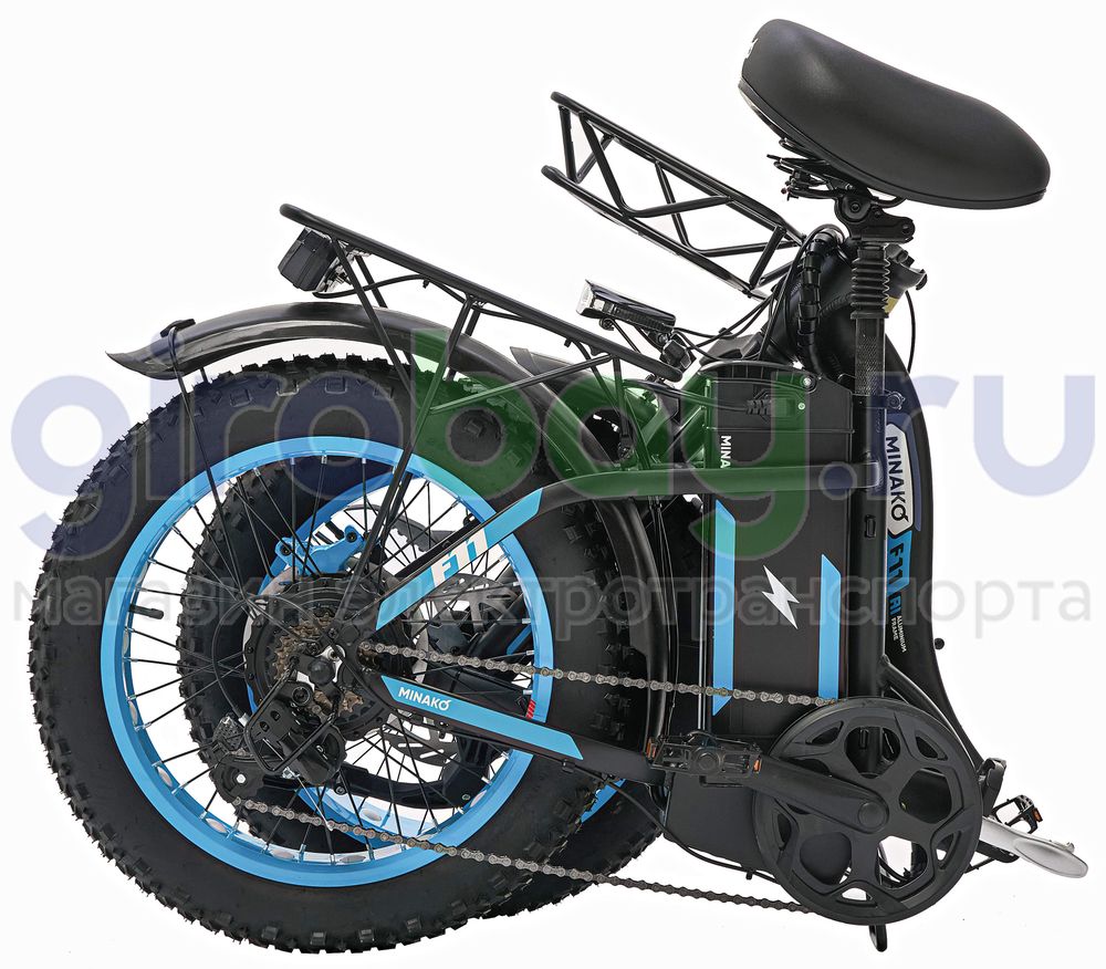 Электровелосипед Minako F10 Pro (48V/20Ah) - Синий обод фото №3