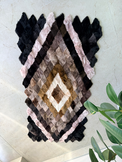 Меховой Коврик прикроватный накидка на кресло из овчины