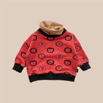 Свитшот Lion Boy (томат + львы) с воротом «охра»