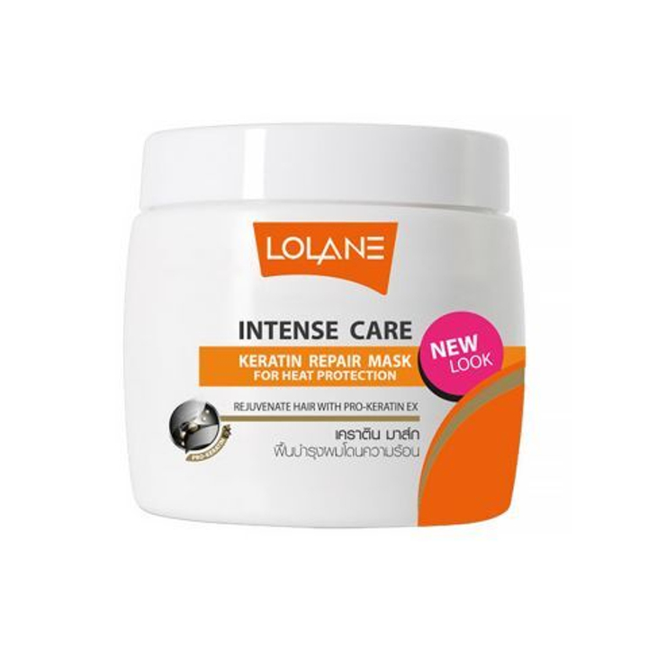 Маска для волос Lolane Intense Care Keratine Repair Mask for Heat Protection с кератином и термозащитой 200 г