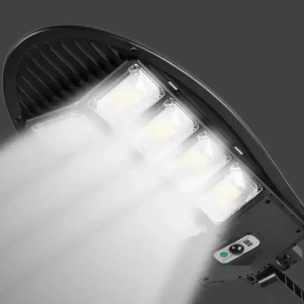 Уличный фонарь светодиодный с датчиком движении на солнечных батареях (кобра), с пультом управления