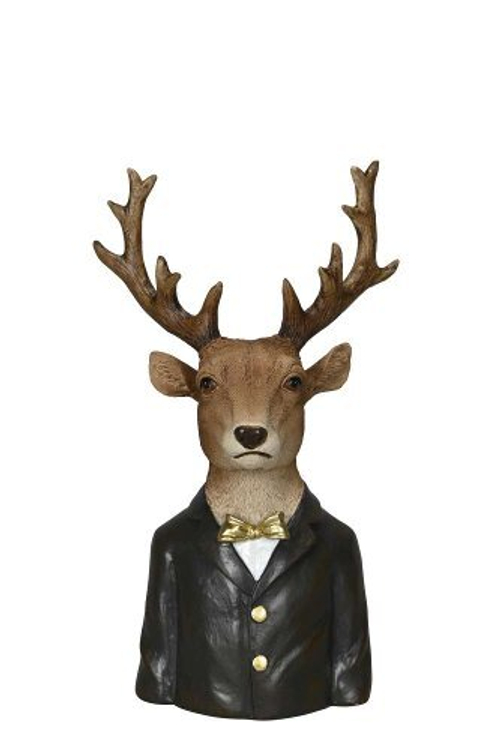 Декор "Бюст оленя" большой 18,5x15,5xH31см Поликерамика