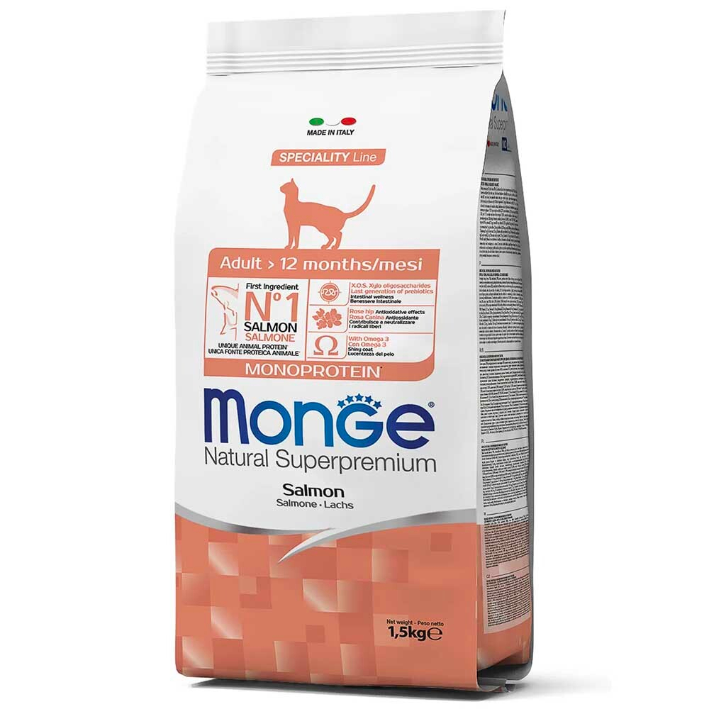 Monge Monoprotein корм для кошек с лососем (монобелковый) (Adult)