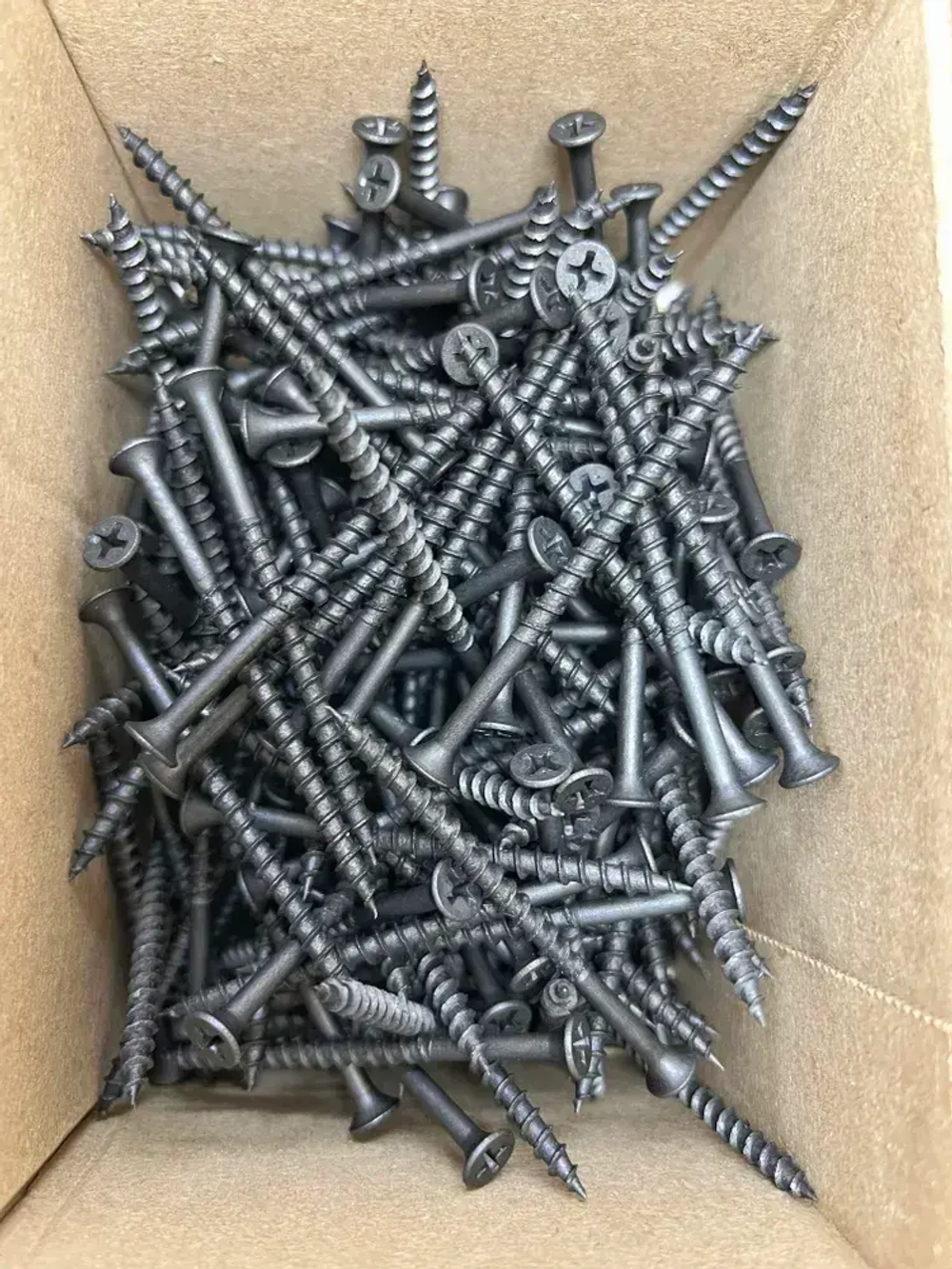 Саморезы по дереву 4.2х70 мм, черные фосфатированные, 1 кг