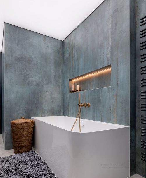 Смеситель для ванны/душа Gessi Anello, настенный, однорычажный, встраиваемый, h245 мм, цвет Copper Brushed PVD