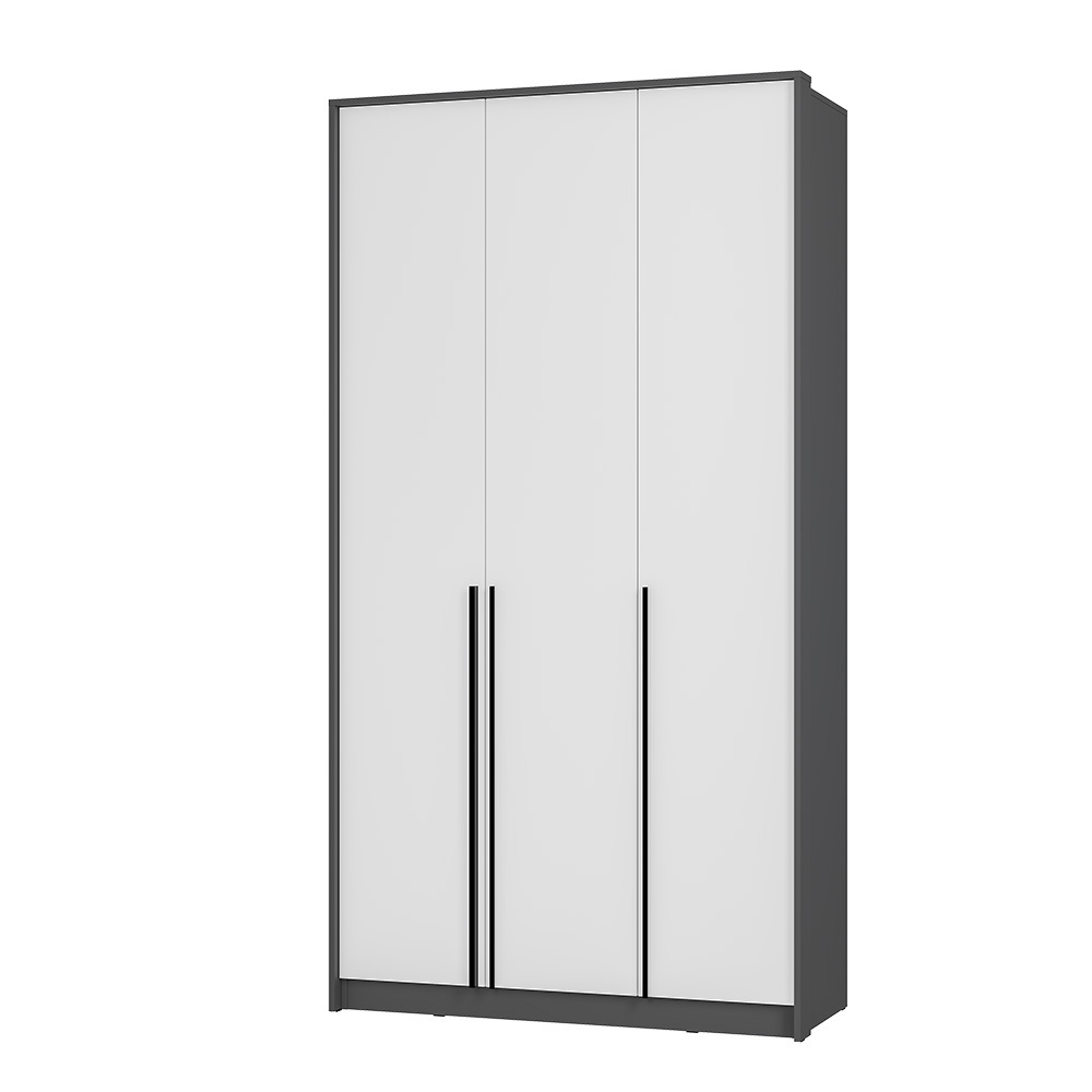 Шкаф трехстворчатый Шарм ШК-10, Графит, Белый