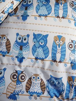 Пододеяльник перкаль Сказка "Совушки" 1,5-спальный на молнии 145x215 см