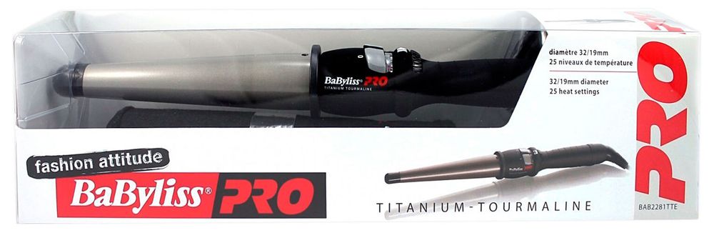 Профессиональная конусная плойка BaByliss PRO Titanium Tourmaline ...