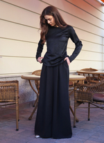 Брюки с глубокой складкой из купры