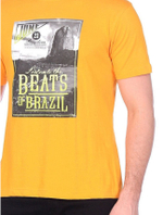 Футболка мужская с принтом BEATS BRAZIL , желтый 300207/SS20