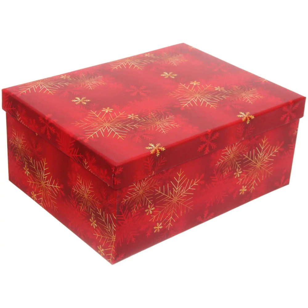 Коробка подарочная «Снежинки» 31*23*13,5 см