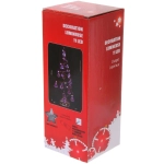 Сувенир с подсветкой «Елочка Хрустальная» 26 см, диаметр 10 см, основ.-золото, свечение-тепл.бел, хрусталик Зел./Желтый (работает от батареек 3 ААА)