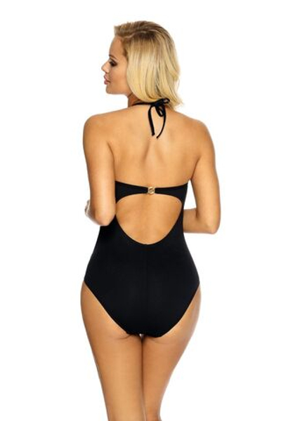 Слитный купальник Lena с принтом в виде пальм (Размер: 36) (Цвет: черный)